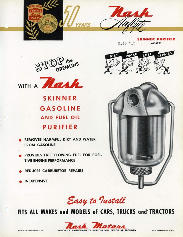 1952 Nash Accessories Booklet Page 1